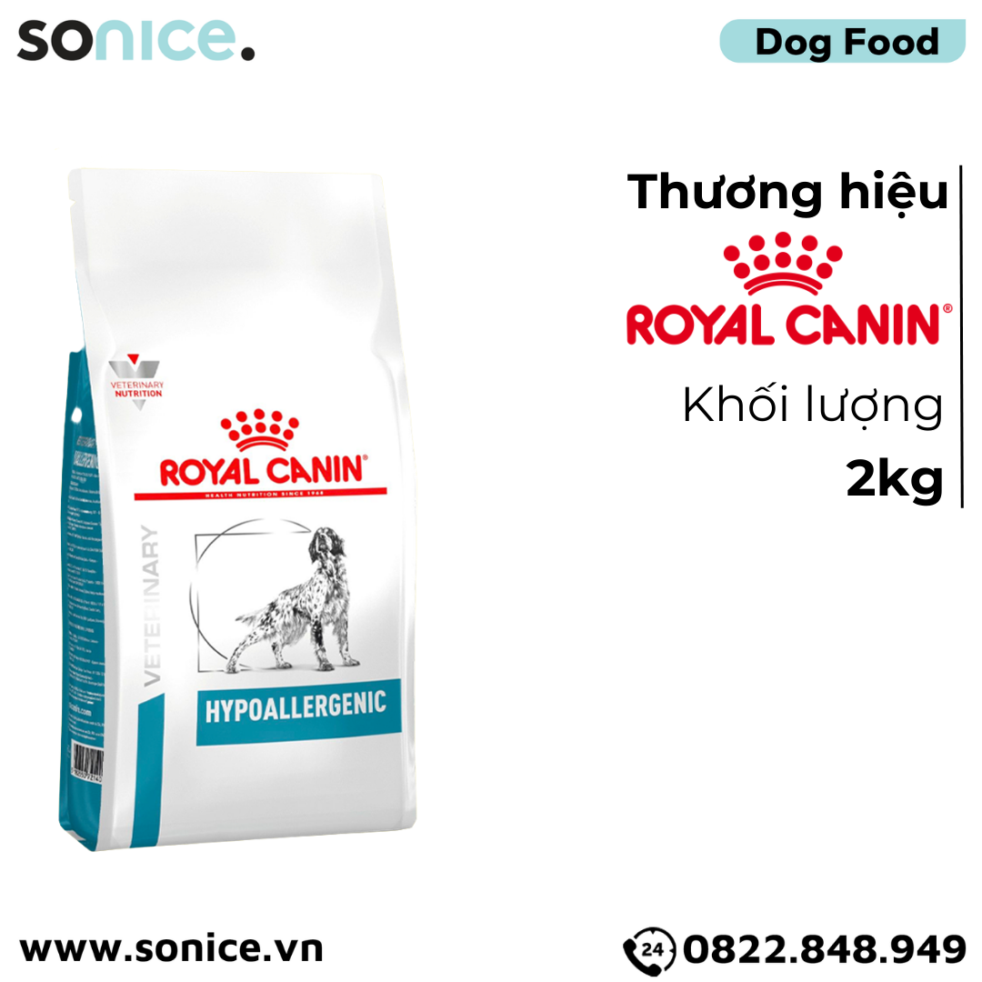  Thức ăn chó Royal Canin Hypoallergenic 2kg - điều trị dị ứng SONICE. 