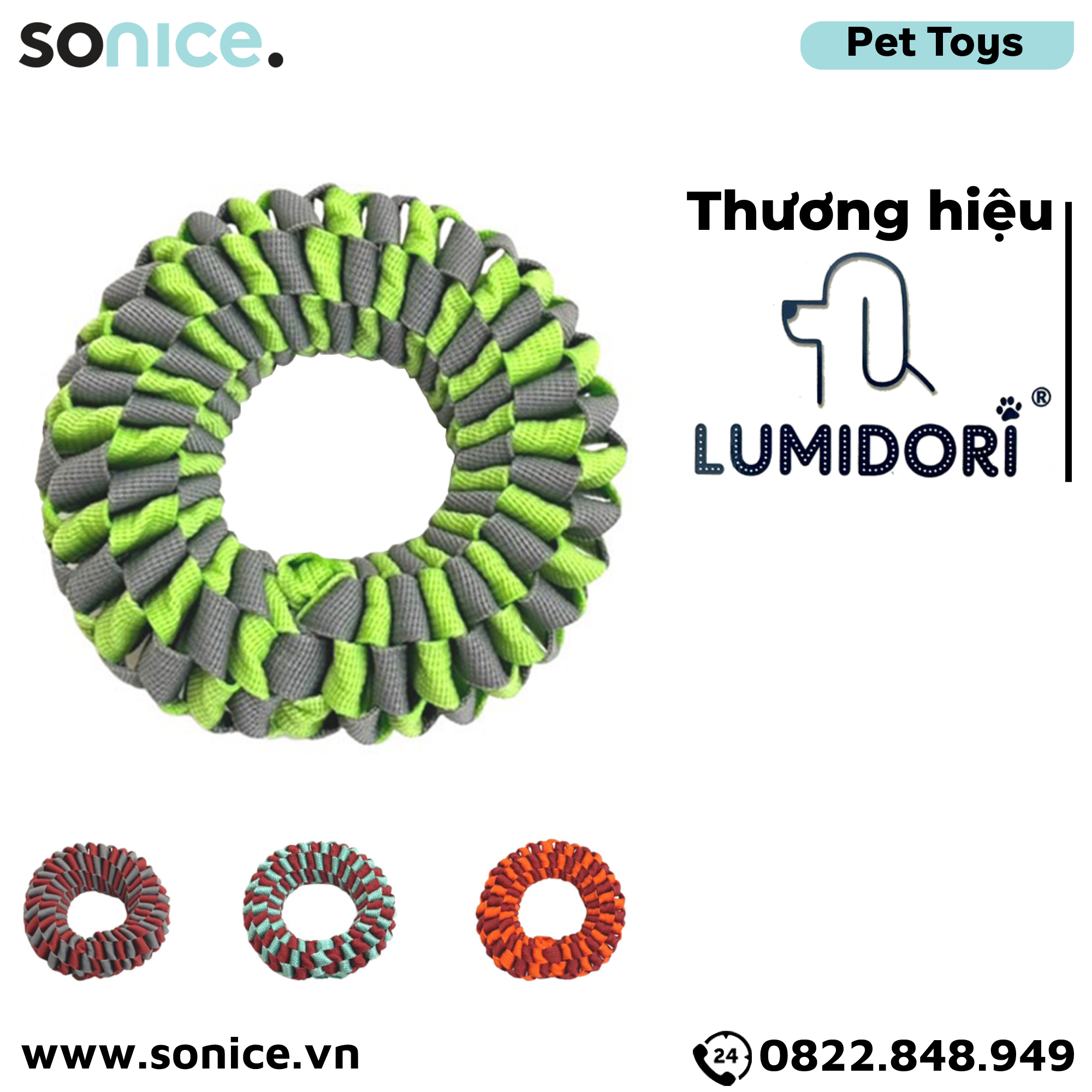  Đồ chơi Lumidori Round Knot Rope Toys Large Size - Dây đan tròn size Lớn SONICE. 