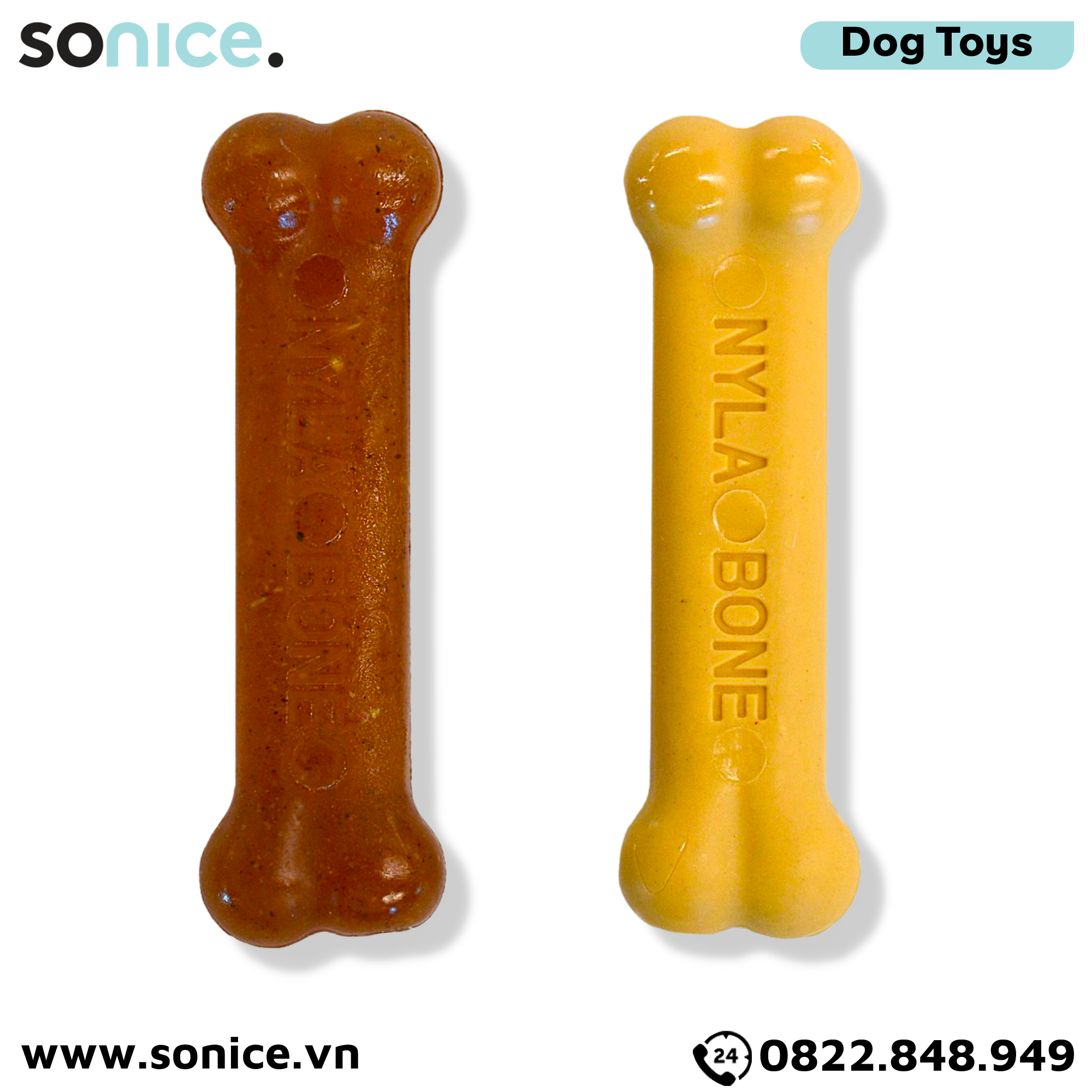  Đồ chơi Nylabone Puppy Chews Teething & Active Chewing Bone Chicken & Peanut Butter Flavor Toys - Vị thịt gà và bơ đậu phộng, cho chó con < 7kg SONICE. 