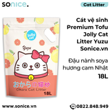  Cát vệ sinh Premium Tofu Jolly Cat Litter Yuzu 18L - Làm từ đậu nành soya hương cam Nhật SONICE. 