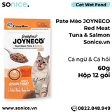  Pate mèo JOYNECO vị Cá Ngừ & Cá Hồi 60g - hộp 12 gói SONICE. 