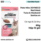  Pate mèo JOYNECO vị Cá Ngừ & Cá Thu 60g - hộp 12 gói SONICE. 