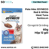  Pate mèo JOYNECO vị Cá Ngừ & Cá Trắng 60g - hộp 12 gói SONICE. 