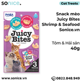  Snack mèo Juicy Bites Shrimp & Seafood - 40g SONICE. 