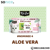  Khăn giấy ướt vệ sinh Kit Cat 5in1 Cat Wipes - Vệ sinh toàn thân cho Mèo SONICE. 