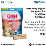  Treats Kong Ziggies Puppy Recipe Small Size 198g - Cho chó 3-9kg, hỗ trợ huấn luyện, chăm sóc răng miệng cho chó con SONICE. 