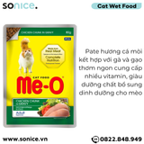  Pate mèo Me-o Kucing Sardine with Chicken & Rice 80g - hộp 12 gói SONICE. 