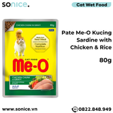  Combo Pate Me-o Kucing Mix vị Tuna, Ocean Fish, Sardine, White Fish, Chicken 80g - 24 gói SONICE. 