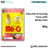  Combo Pate Me-o Kucing Mix vị Tuna, Ocean Fish, Sardine, White Fish, Chicken 80g - 24 gói SONICE. 