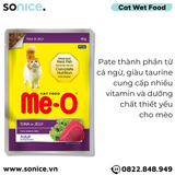  Pate mèo Me-o Kucing Tuna in Jelly 80g - hộp 12 gói SONICE. 