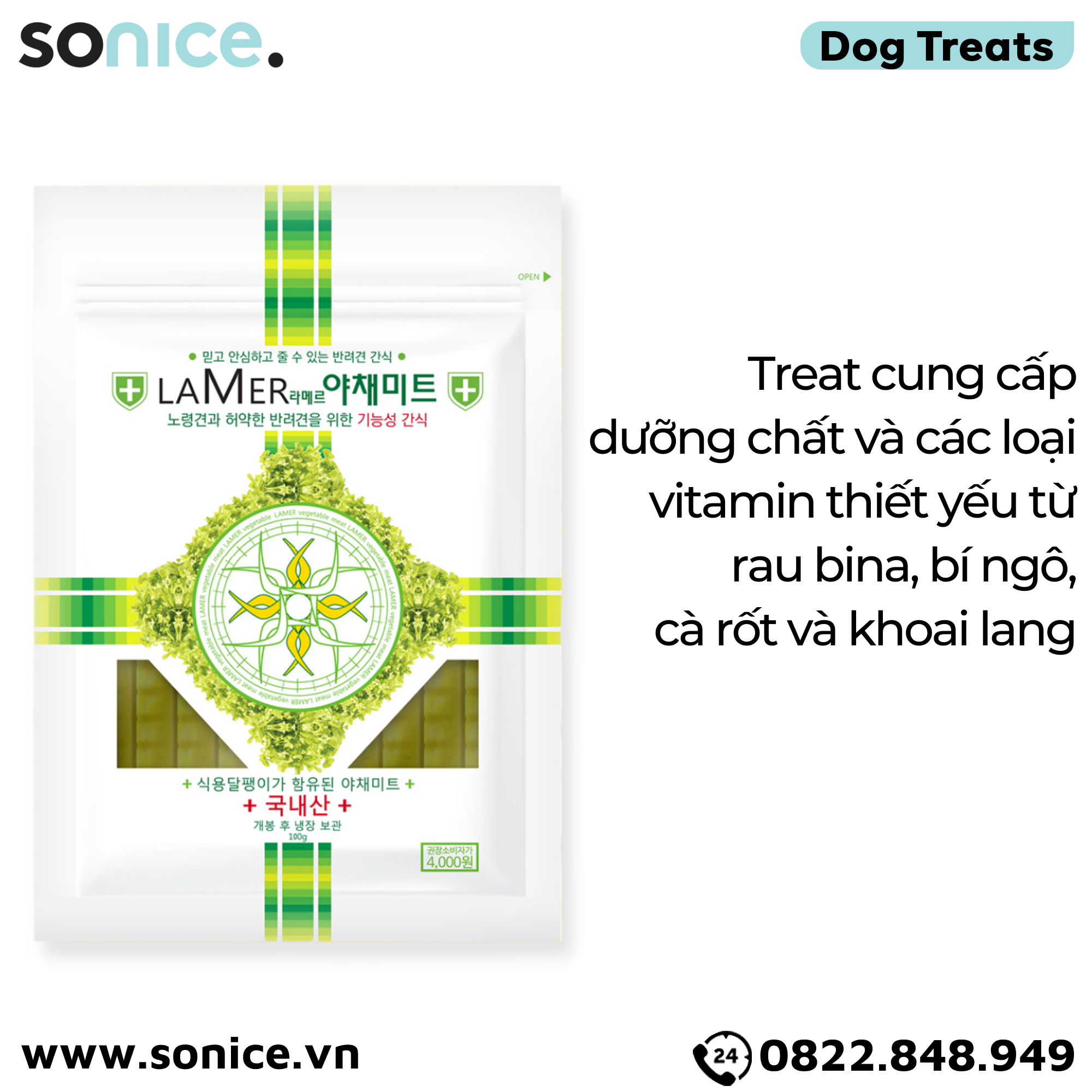  Treat LAMER Vegetable 100g - Rau củ tươi SONICE. 