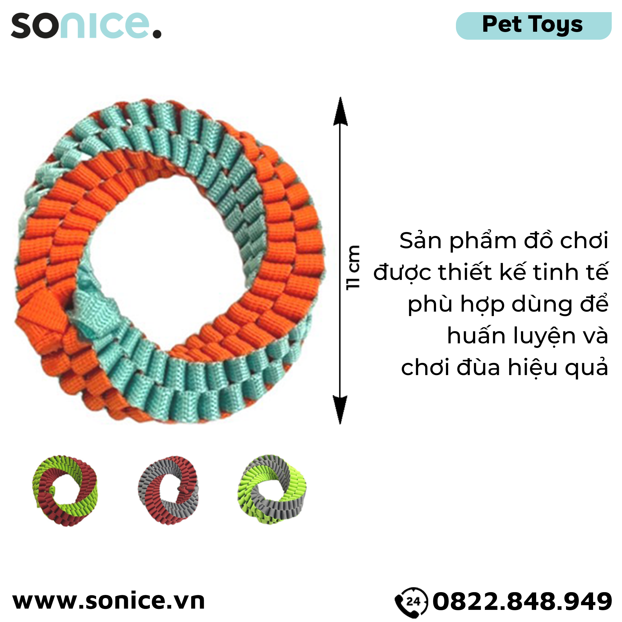  Đồ chơi Lumidori Square Knot Rope Toys Small Size - Dây đan vuông size Nhỏ SONICE. 