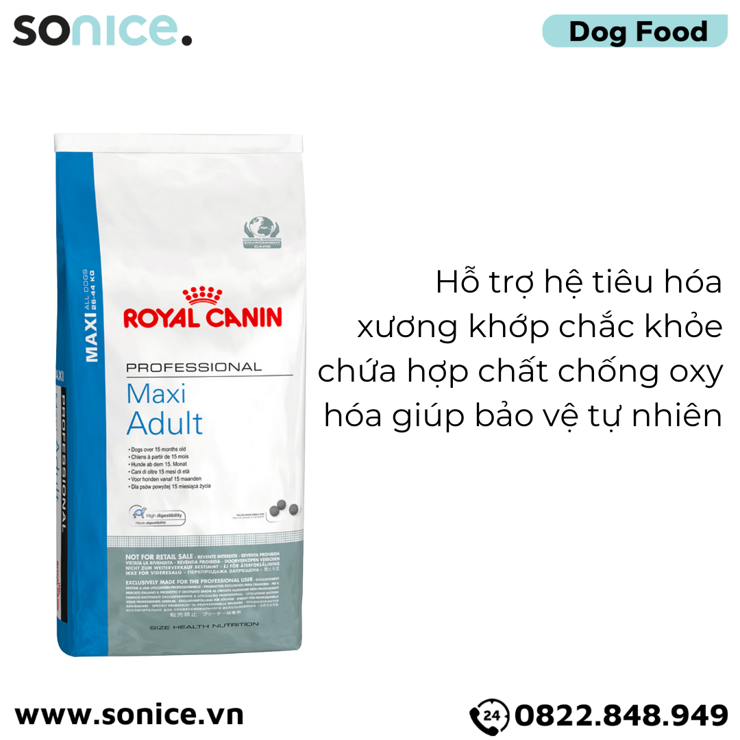  Thức ăn Chó Royal Canin MAXI ADULT 16kg SONICE. 