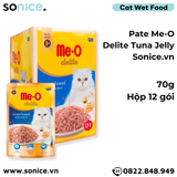  Pate Me-o Delite Tuna Jelly 70g - Hộp 12 gói SONICE. 