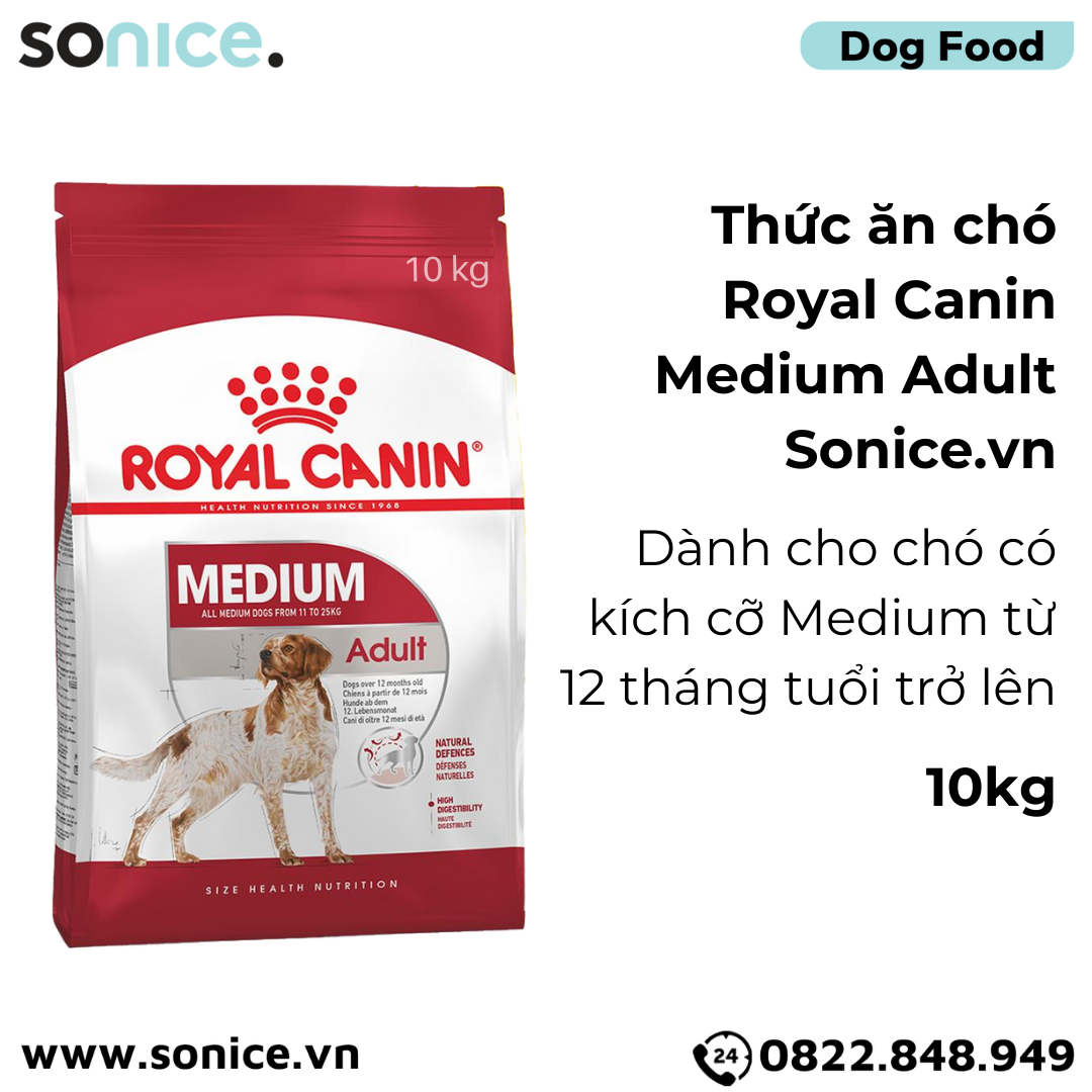  Thức ăn chó Royal Canin MEDIUM ADULT 10kg SONICE. 