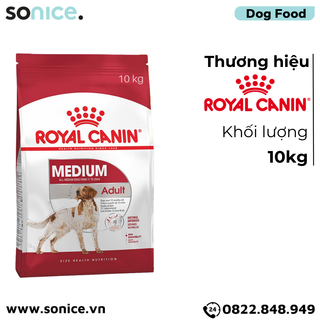  Thức ăn chó Royal Canin MEDIUM ADULT 10kg SONICE. 
