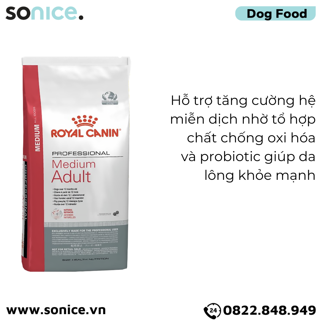  Thức ăn chó Royal Canin MEDIUM ADULT 16kg SONICE. 