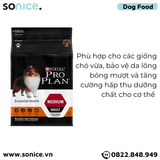  Thức ăn chó Purina PRO PLAN Medium Adult Chicken 15kg - chó trưởng thành giống vừa vị gà SONICE. 