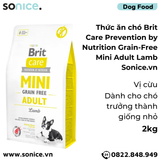  Thức ăn chó Brit Care Prevention by Nutrition Grain-Free Mini Adult Lamb 2kg - Dành cho chó trưởng thành giống nhỏ vị Cừu SONICE. 