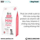  Thức ăn chó Brit Care Prevention by Nutrition Grain-Free Mini Puppy Lamb 2kg - Dành cho chó con giống nhỏ vị Cừu SONICE. 