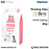  Thức ăn chó Brit Care Prevention by Nutrition Grain-Free Mini Puppy Lamb 2kg - Dành cho chó con giống nhỏ vị Cừu SONICE. 
