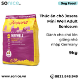  Thức ăn chó Josera Mini Well Adult 9kg - chó lớn giống nhỏ nhập Germany SONICE. 