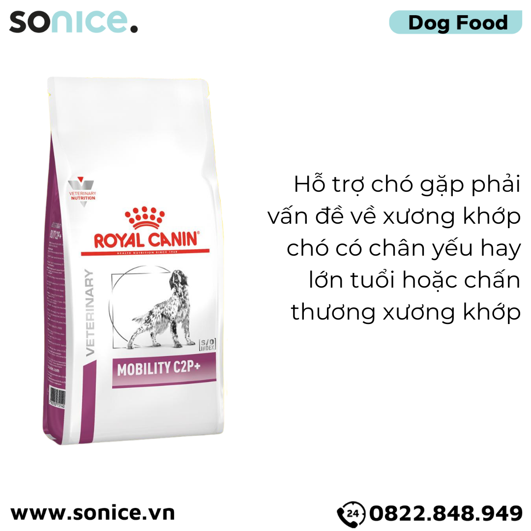  Thức ăn chó Royal Canin Mobility C2P+ Canine 2kg - Hỗ trợ xương khớp SONICE. 