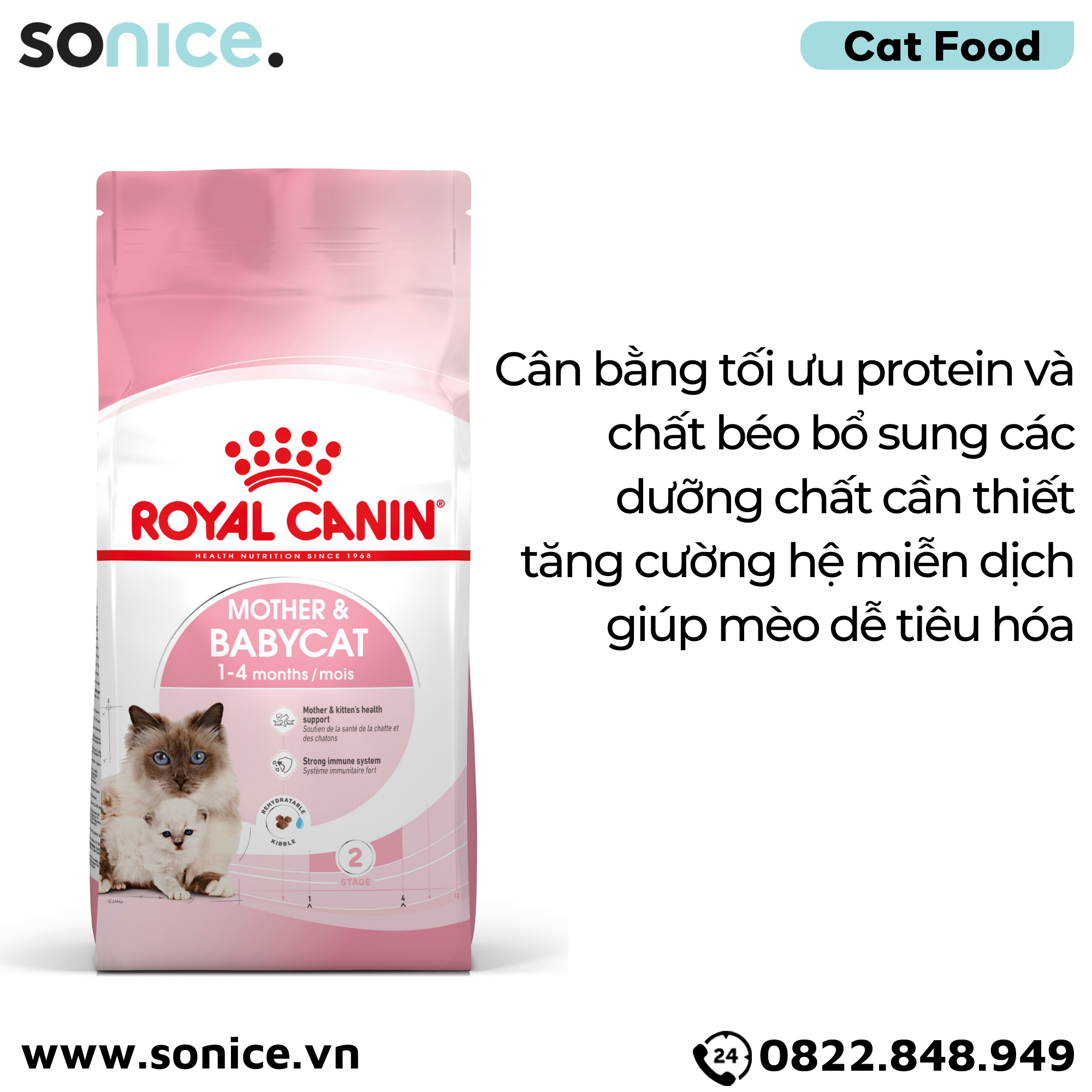  Thức ăn mèo Royal Canin MOTHER & BabyCat 2kg SONICE. 