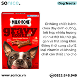  Treats Milk-Bone Gravy Bones Coated Biscuits Beef, Chicken, Liver & Bacon Flavors 539g - Thịt bò, thịt gà, gan và thịt xông khói SONICE. 