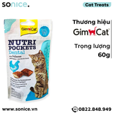  Treats Gimcat Nutri Pockets Dental 60g - Làm sạch và ngăn ngừa mảng bám răng SONICE. 