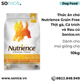  Thức ăn chó Nutrience Grain Free Thịt gà cá trích rau củ 10kg SONICE. 