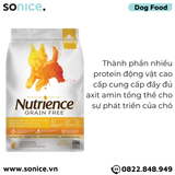  Thức ăn chó Nutrience Grain Free Thịt gà cá trích rau củ 10kg SONICE. 