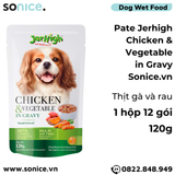  Pate Jerhigh Chicken & Vegetable in Gravy Thịt Gà và Rau 120g - 1 hộp 12 gói SONICE. 