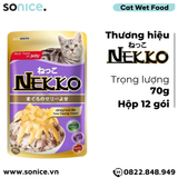  Pate mèo NEKKO Cá Ngừ & Cheese 70g - 1 hộp 12 gói SONICE. 