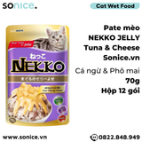  Pate mèo NEKKO Cá Ngừ & Cheese 70g - 1 hộp 12 gói SONICE. 