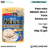  Pate mèo NEKKO Cá Ngừ 70g - 1 hộp 12 gói SONICE. 