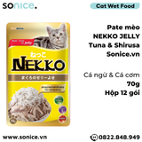  Pate mèo NEKKO Cá Ngừ & Shirasu 70g - 1 hộp 12 gói SONICE. 