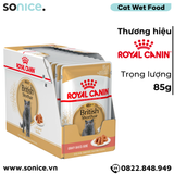  Pate mèo Royal Canin British Adult Gravy 85g - Hộp 12 gói SONICE. 