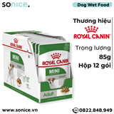  Pate chó Royal Canin Mini Adult Gravy 85g - hộp 12 gói SONICE. 