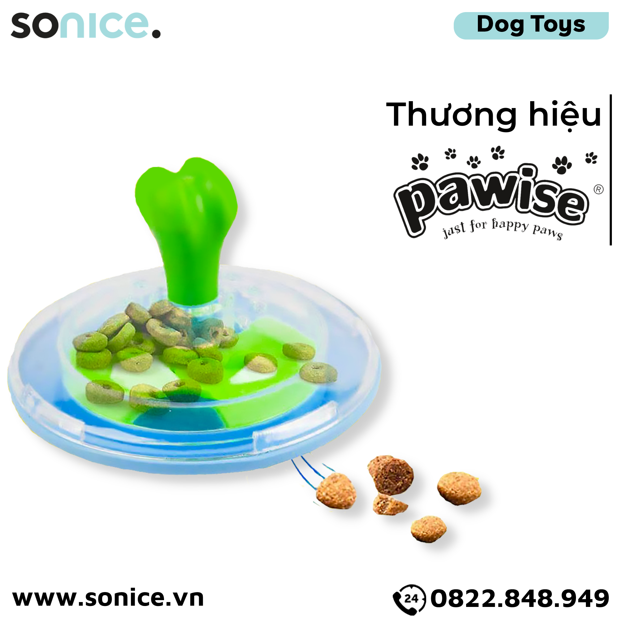  Đồ chơi Pawise Treat Spinner Toys - Chứa bánh thưởng, hỗ trợ huấn luyện SONICE. 