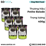  Combo Pate chó Petite Balade Pork 400g - 12 lon - Thịt heo SONICE. 