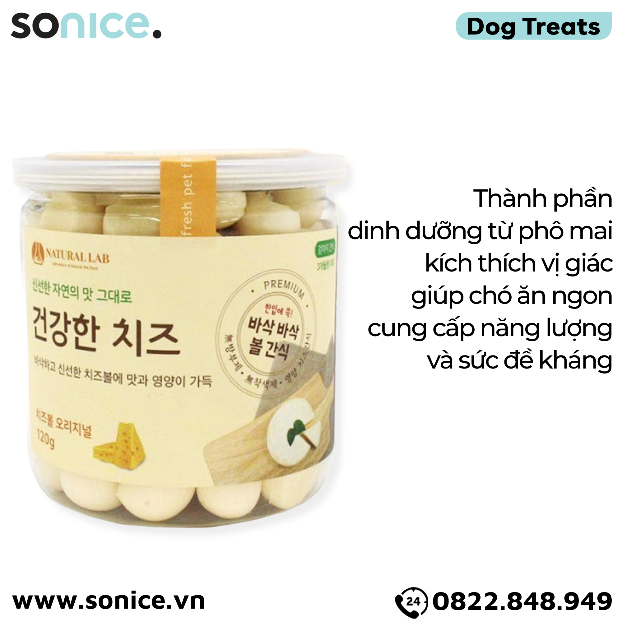  Phô mai viên PetsMix Cheese Original - 120g SONICE. 