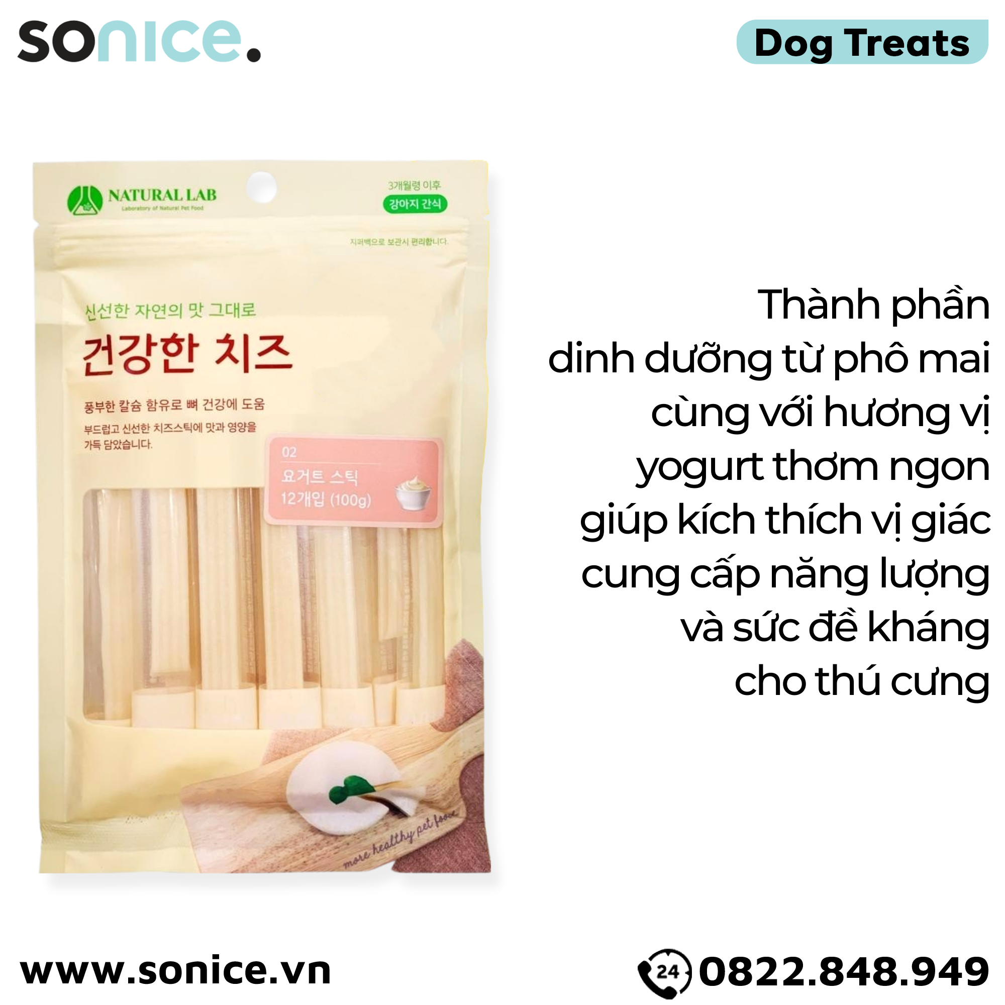  Snack PetsMix Chesse Phô Mai Que 100g - Vị Yogurt SONICE. 