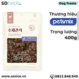  Treats chó Petsmix Duck Neck Chew 400g - Cổ vịt sấy dog treats SONICE. 