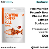  Phô mai viên Petsmix Bow Cheese Roll Salmon 120g - Phô mai cuộn cá hồi SONICE. 