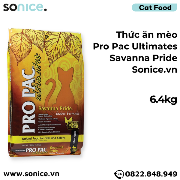  Thức ăn mèo Pro Pac Ultimates Savanna Pride 6kg SONICE. 