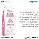  Thức ăn chó Brit Care Prevention by Nutrition Grain-Free Puppy Salmon & Potato 12kg - Dành cho chó con mọi giống chó vị Cá hồi và Khoai tây SONICE. 