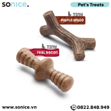  Combo 2 xương gặm Benebone Puppy Bacon & Maple Wood cho chó con vị thịt xông khói & gỗ cây phong SONICE. 