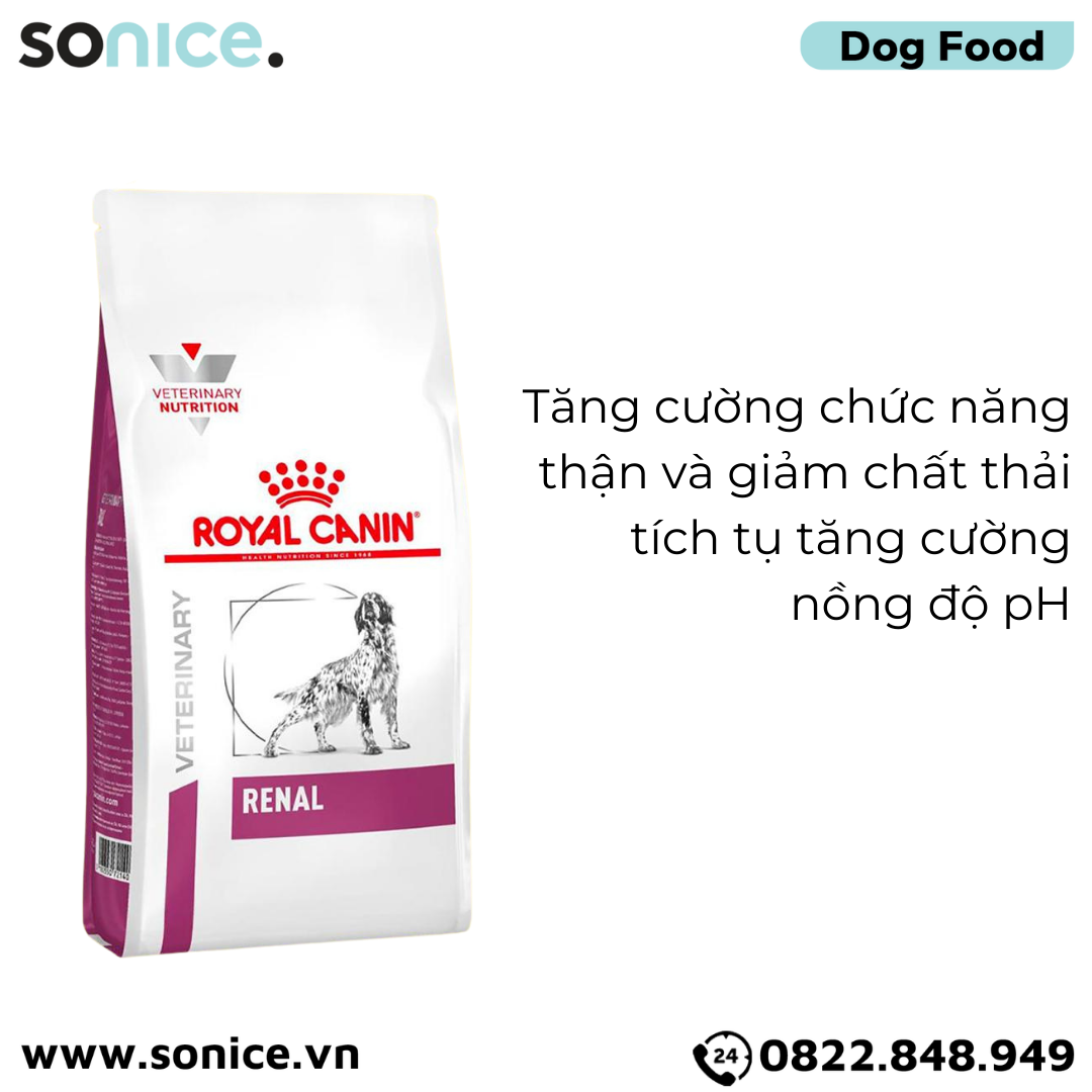  Thức ăn chó Royal Canin RENAL Canine 2kg - Hỗ trợ điều trị thận SONICE. 