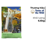  Thức ăn mèo Taste Of The Wild Rocky Mountain 6.6kg - Roasted Venison & Smoked Salmon, Nai Nướng & Cá Hồi Xông Khói - mèo mẹ & mèo con, nhập USA SONICE. 